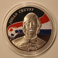 JOHAN CRUYFF 100 DRAM 2010 ARMENIA - "KING OF FOOTBALL" - SREBRO, ŁADNA