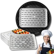 TACKI ALUMINIOWE DO GRILLA JEDNORAZOWE PIKNIK 34 X 23CM 25 SZTUK WYTRZYMAŁE