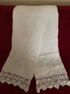 Lniany ręcznik obrzędowy PRL 33x207cm