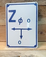 *** stara emaliowana tabliczka PRL *** nr 2 ***