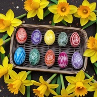 Pisanki wielkanocne kraszanki GĘSIE ręcznie robione ludowy folk unikat 2026