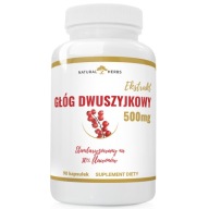 Głóg Ekstrakt z Głogu 500mg Naturalne Wsparcie SERCA I KRĄŻENIA 90 kaps