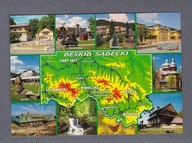 Beskid Sądecki mapka pocztówka 78