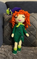 Duża lalka w płaszczyku, rudzielec :) , rękodzieło , handmade
