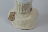 Wełniany komin, ocieplacz dziecięcy, merino, zimowy, rozm. 116-128cm, ecru