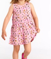 BAWEŁNIANA SUKIENKA RÓŻOWA W KWIATOWY PRINT W KWIATKI 116 6 LAT