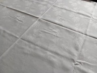 OBRUS BAWEŁNIANY ADAMASZKOWY 170 / 128 cm. JAK NOWY