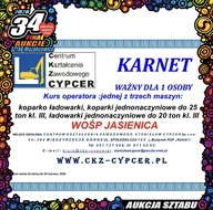 Kurs operatora jednaj z trzech maszyn (do wyboru)