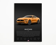PLAKAT FORD MUSTANG GT 5.0 IDEALNY NA PREZENT NAJWYŻSZA JAKOŚĆ A3
