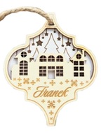 Drewniana Bombka z imieniem 3D na choinkę Bombka z grawerem personalizowana