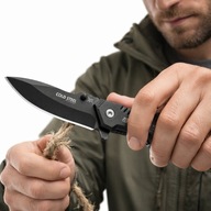 NÓŻ SKŁADANY MYŚLIWSKI TAKTYCZNY SURVIVAL 19,7CM + GRATIS