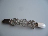 SREBRNA KLAMRA DO SWETRA KARDIGANU