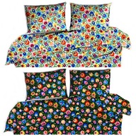 pościel z flaneli 160x200 +2x70x80 +2x40x40 zamek F 101 DUO folk cz/ folk b