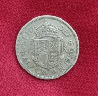 WIELKA BRYTANIA - 1/2 KORONY - HALF CROWN 1956 (2) - Elżbieta II