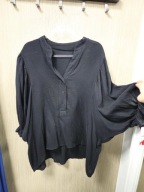 Bluzka, pudełko czarna muślin, bawełna Uni Plus Size Italy !!!