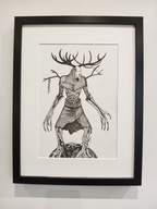 Rysunek, Leszy, Wiedźmin, Cienkopis na papierze