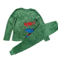 PIŻAMA DZIECIĘCA PLUSZ CIEPŁA DŁUGI RĘKAW UNISEX ROZM.158/164__DUNNES