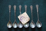 KOMPLET ŁYŻECZEK DO KAWY SPÓŁDZIELNIA RZEMIEŚLNICZA "ŻOLIBORZ" 1982 ROK!!!