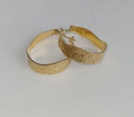 Kolczyki srebro pozłacane próba 925, masywne- duże 8 gram