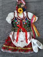 Strój krakowski JULIA NR kat 4 ,rozm 86-110,3-5 lat,dodatek pantofelki!