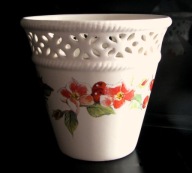 Ażurowa osłonka porcelanowa # KWIATY #