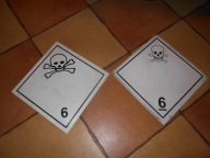 TABLICA OSTRZEGAWCZA Z CZASZKĄ 2 SZTUKI