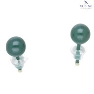 74094 Kolczyki ceramiczne zielona kulka 6 mm