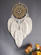 Łapacz snów puszysty Makrama Mandala Boho dekoracja