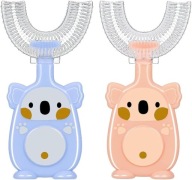 SZCZOTECZKA DZIECIĘCA MANUALNA U-KSZTAŁTNA 360° SILIKONOWA KOALA 2 SZTUKI