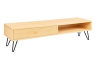 Szafka RTV 200 cm loft – sosna malowana jasny dąb, drzwiczki