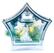 ŚWIECZNIK LUSTRZANY GLAMOUR TEALIGHT ŚWIATŁO LED DEKORACJA OZDOBA NA ŚWIĘTA