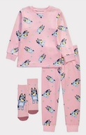 POLAROWA PIŻAMA BLUEY BINGO PINKY+ SKARPETKI George 2-3L