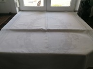 LNIANO BAWEŁNIANY OBRUS ADAMASZEK ANGIELSKIE RÓŻE WYK. SZLAKIEM 120x150 Ż