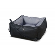 Transporter dla Psa Kota 55x55 cm | Fotelik do Samochodu Wodoodporny Szary