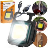 MOCNA MINI LATARKA LED KIESZONKOWA BRELOK MAGNES OTWIERACZ UCHWYT NÓŻKA