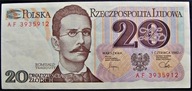 Polska bankn.20zł.R.Traugutt 1982 ser.AF UNC