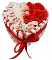 TORT Z CZEKOLADEK RAFFAELLO SERCE PREZENT WALENTYNKI