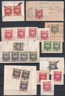 Opłata stemplowa, lata 70-te, mix, wycinki /ziel/1