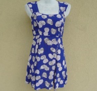 MONKI SUKIENKA CHABROWA W RÓŻE RETRO 38 40 M L