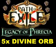PATH OF EXILE - LEGACY OF PHRECIA - EVENT STANDARD 5 DIVINE ORB ORBS ORBY