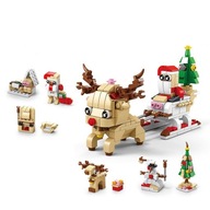 KLOCKI KONSTRUKCYJNE: ŚWIĄTECZNY ZESTAW KLOCKÓW - MIKOŁAJ I RENIFER 296 el.