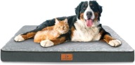 Ortopedyczne legowisko dla psa wodoodporna poduszka szara 104x74x10cm