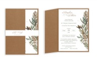 Zaproszenia Ślubne Eco z opaską | 10 sztuk