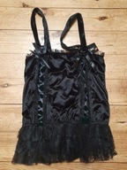 Burleska czarna zielona bluzka gorsetowa gothic castle party