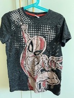 T-shirt Bluzka Dziecięca NEXT Spiderman Marvel grafitowa 8 lat 128 cm