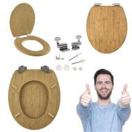 DESKA SEDESOWA WC WOLNOOPADAJĄCA UNIWERSALNA MDF BAMBOO