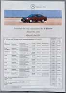 Prospekt Mercedes W210 E Klasse Cennik 6 / 1996