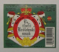ETYKIETA PIWO KRÓLEWSKI SMAK BROWAR LWÓWEK ŚLĄSKI ROZLEWNIA PIWOMAR ŁASK