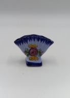 Wazonik z Portugalii sygnowany pięcioramienny porcelanowy maleńki 7cm