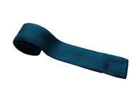 KRAWAT KNIT, DZIERGANY. NIEBIESKI - MORSKI. 150/6 cm.